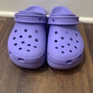 CROCS Junior Lavender Platform Clogs